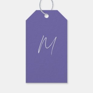 Etiquetas Para Regalos Elegante Moderno Plano Monograma de Nombre Propio