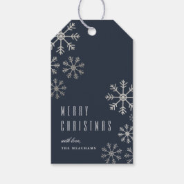 Etiquetas Para Regalos Elegante Navidad Copo de Nieve Fiesta