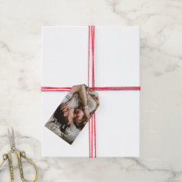 Etiquetas Para Regalos Elegante Navidad Merry Bright Family Photo
