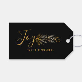 Etiquetas Para Regalos Elegante Navidades de Alegría Botánica Moderna de 