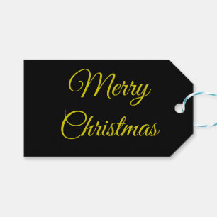 Etiquetas Para Regalos Elegante negro y oro