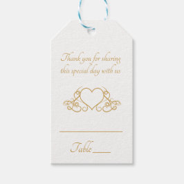 Etiquetas Para Regalos Elegante Oro Gracias Escort De La Fiesta De La Bod
