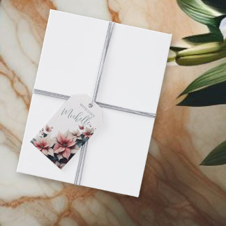 Etiquetas Para Regalos Elegante Personalizable floral