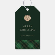 Elegante Plaid Verde Navidad Personalizada 