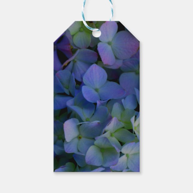 Etiquetas Para Regalos Elegante polvoriento azul violeta floral (Anverso)
