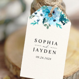 Etiquetas Para Regalos Elegante primavera polvoriento boda floral blanco 