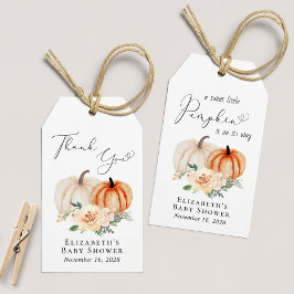 Etiquetas Para Regalos Elegante Pumpkin Floral Baby Shower