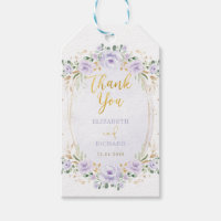 Elegante Purple Gold Floral Wedding Favors