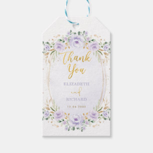 Etiquetas Para Regalos Elegante Purple Gold Floral Wedding Favors