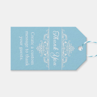Etiquetas Para Regalos Elegante Quinceañera Cumpleaños Mariposa Azul Clar
