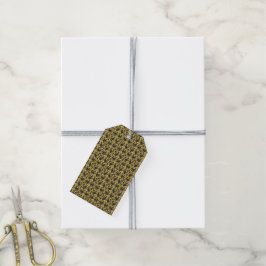 Etiquetas Para Regalos Elegante Renacimiento Rococó Dorado y Carbón Barro