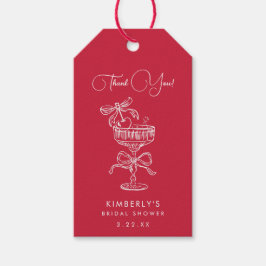 Etiquetas Para Regalos Elegante Roja Es La Cereza En La Parte Superior De