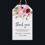 Etiquetas Para Regalos Elegante rojo floral y Rubor gracias a ti<br><div class="desc">Elegante Rojo Floral y Rubor Gracias Por Favorecer Las Etiquetas De Regalo.</div>