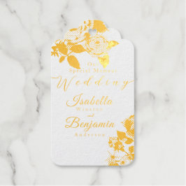 Etiquetas Para Regalos Elegante Rosa de oro Boda negro