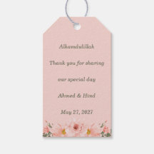 Elegante Rosa Floral Islámico Boda