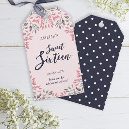 Etiquetas Para Regalos Elegante rosado Rosas Dulce Floral 16