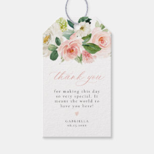 Etiquetas Para Regalos Elegante Rubor Pink Floral Greeneration Gracias Po