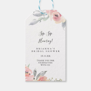 Etiquetas Para Regalos Elegante Rubor Sip Sip Hooray Bridal Shower