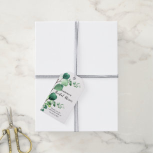 Etiquetas Para Regalos Elegante Sabor Foliage de eucalipto verde esmera