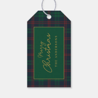 Etiquetas Para Regalos Elegante Tartán Cuadros Navidad