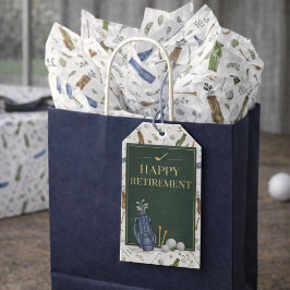 Etiquetas Para Regalos Elegante tema de golf en acuarela azul verde para 