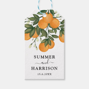 Etiquetas Para Regalos Elegante vegetación de cítricos Naranja Orchard