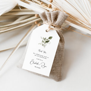 Etiquetas Para Regalos Elegante vegetación de primavera Boda Gracias