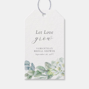 Etiquetas Para Regalos Elegante Vegetación Deja que el Amor Crezca Favori