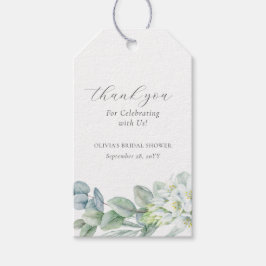 Etiquetas Para Regalos Elegante Verdor Moderno Script Agradecimiento Favo