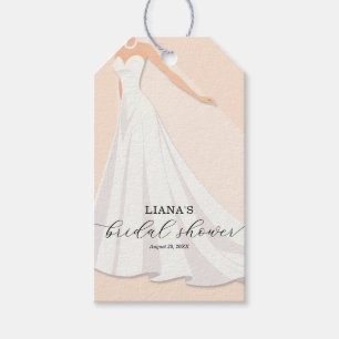 Etiquetas Para Regalos Elegante vestido de novia regalo de ducha nupcial