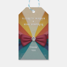 Etiquetas Para Regalos Elegante y colorida invitación a la boda arcoiris