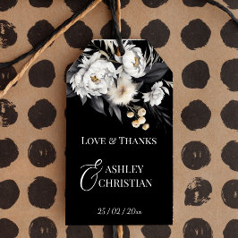 Etiquetas Para Regalos Elegante y negro favores de boho