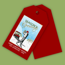 Etiquetas Para Regalos Elegantes Navidades de golf inspirados en la época