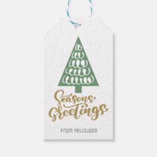 Etiquetas Para Regalos Elegantes Navidades de Personalizable saludo de te