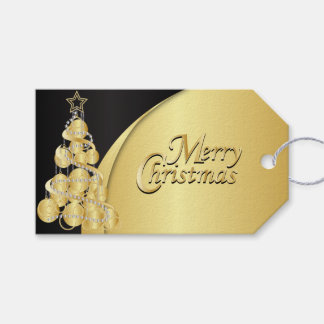Etiquetas Para Regalos Elegantes Navidades negros y de oro