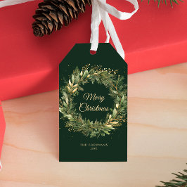Etiquetas Para Regalos Elegantes Navidades verdes celebran feriado botáni