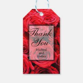 Etiquetas Para Regalos Elegantes rosas rojas flores rojas florales rojas