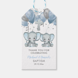 Etiquetas Para Regalos Elephant Boy Balloons Baptism Gracias