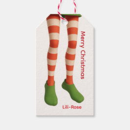 Etiquetas Para Regalos Elf Legs Christmas Gift Tags | North Pole Holiday 