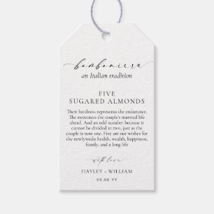 Etiquetas Para Regalos Ellesmere Una Tradición Italiana 5 Almendras De Az