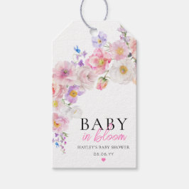 Etiquetas Para Regalos Eloise Pink Floral Baby En Bloom Baby Shower