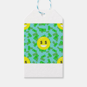 Etiquetas Para Regalos emoji con ojos de dinero
