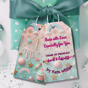 Etiquetas Para Regalos Empaquetado de galletas y postres de goteo pastel