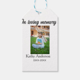 Etiquetas Para Regalos En la memoria amorosa de add name memorial keepsak