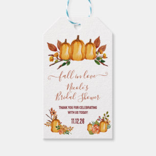 Etiquetas Para Regalos Enamorarse, Calabaza Naranja, Baby Shower Floral N