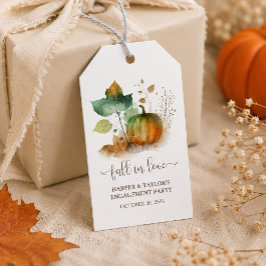 Etiquetas Para Regalos Enamorarse Calabaza Rústica Elegante