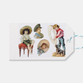 Etiquetas Para Regalos Encantadores niños victorianos y la colonia de per