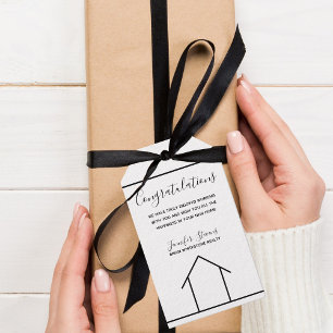 Etiquetas Para Regalos Enhorabuena a empresa inmobiliaria
