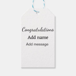 Etiquetas Para Regalos Enhorabuena agregar mensaje de nombre simple gradu