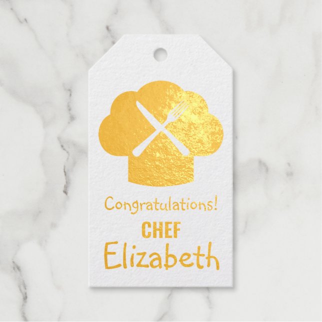 Etiquetas Para Regalos Enhorabuena chef (Anverso)